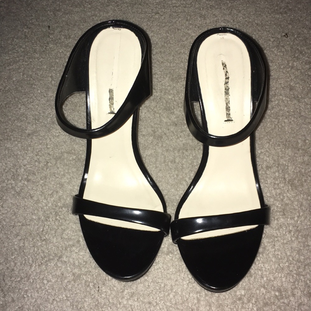 Zara Black Two Strap Mule Pump